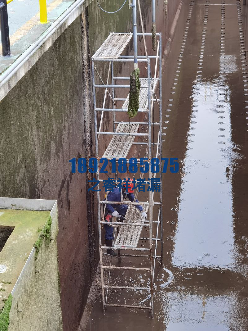 污水池断裂缝堵漏